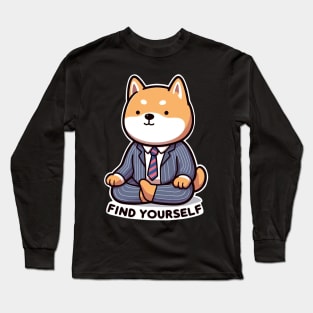 Find Yourself Shiba Inu Long Sleeve T-Shirt